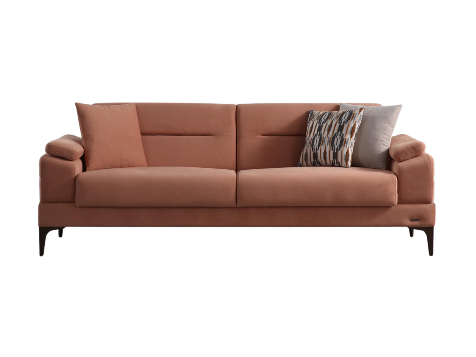 SOFA Eluna 3-Sitzer Mikrofaser Webstoff Braun - Braun, Kunststoff/Textil (230/85/90cm)