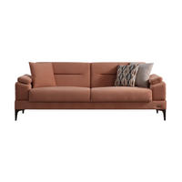 SOFA Eluna 3-Sitzer Mikrofaser Webstoff Braun - Braun, Kunststoff/Textil (230/85/90cm)