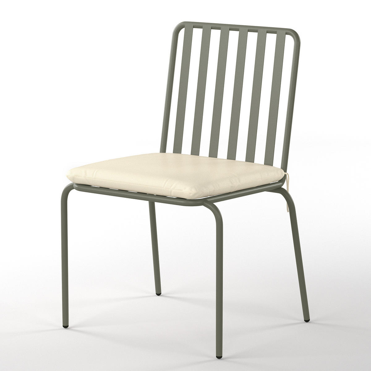 GARTENESSGRUPPE - 5-teilig - Stahl - Taupe - Salbeigrün, Textil/Metall - home24