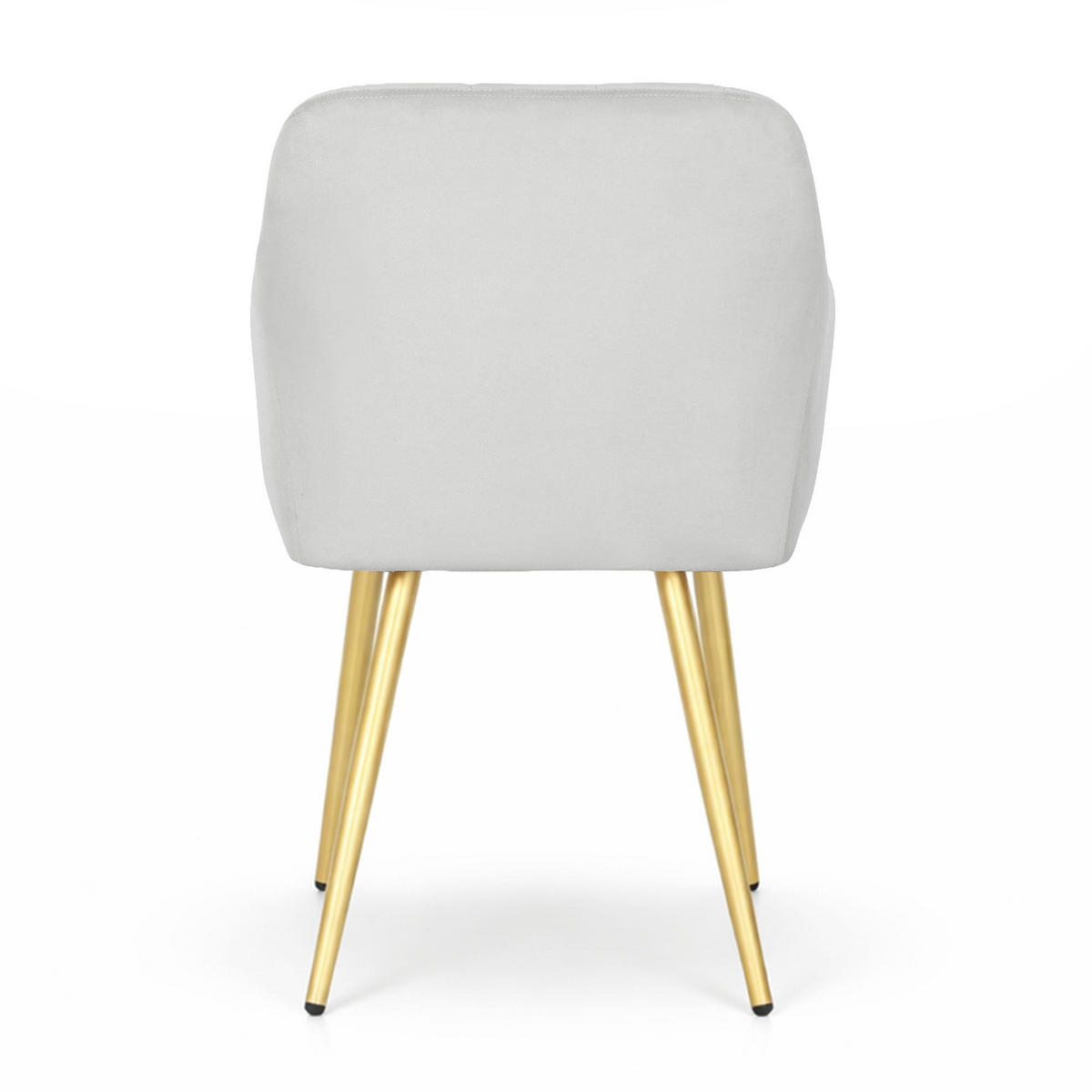 POLSTERSTUHL 2er Set, Metallbeine Hellgrau, Gold 54/82/58 - Hellgrau, Textil (54/82/58cm) - RAUMHIRSCH FURNITURE