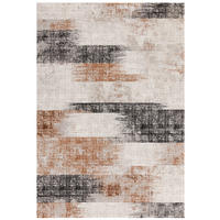 TEPPICH Velours geometrisch abstrakt pflegeleicht rutschfest TIBER-Orte, Terrakotta 120x170 cm - Terra cotta, Textil (120/170cm) - KADIMA DESIGN