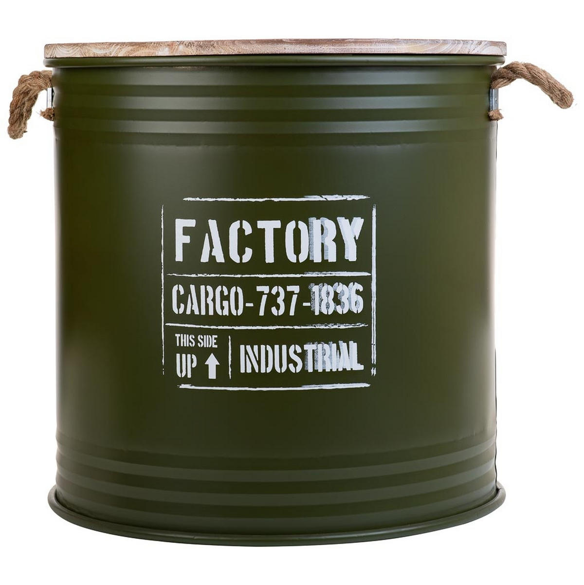 KORB aus Metall, grün, 50cm - Dunkelgrün, Metall (50/50/50cm) - Wanderlust