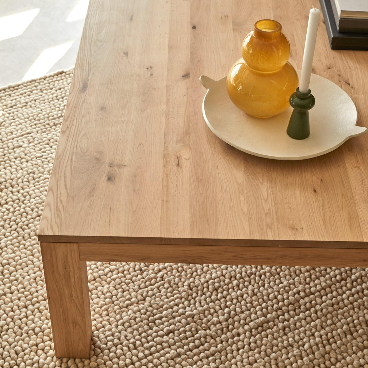 COUCHTISCH Eden Natur aus Eiche - Naturfarben, Holz (125/125/42cm) - Tikamoon