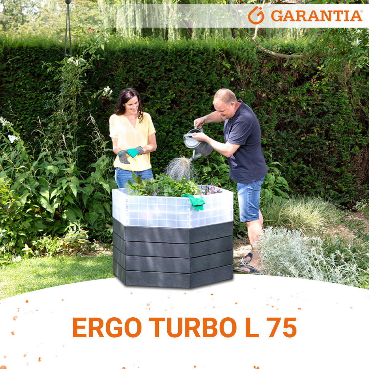 HOCHBEET Turbo L 75, , inkl. Wassersparsystem - Anthrazit, Kunststoff (110/75/110cm) - GARANTIA