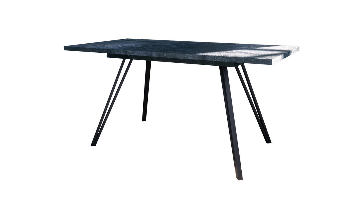 ESSTISCH Life Holzkohle Optik - Schwarz, Holzwerkstoff (90/200/75cm) - Vladon