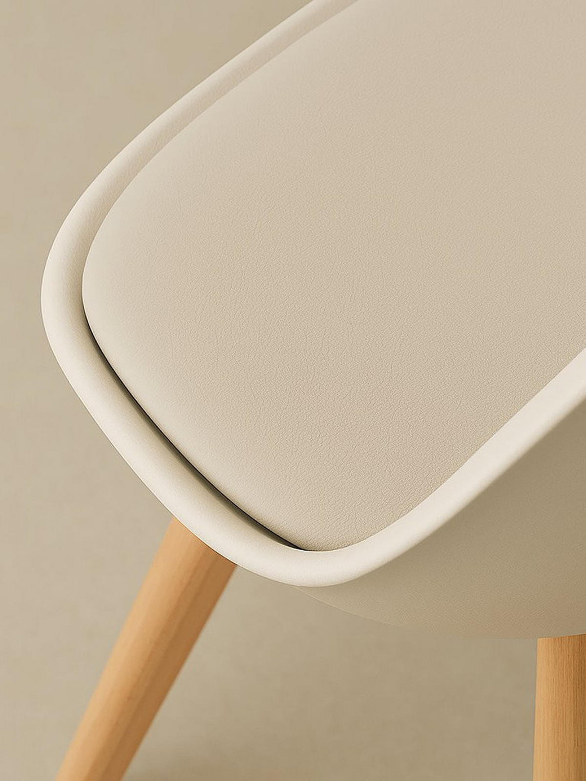 STUHL Scandinavian Beige 49 cm x 82 cm - Beige, Kunststoff (49/82/51cm) - Kenay Home