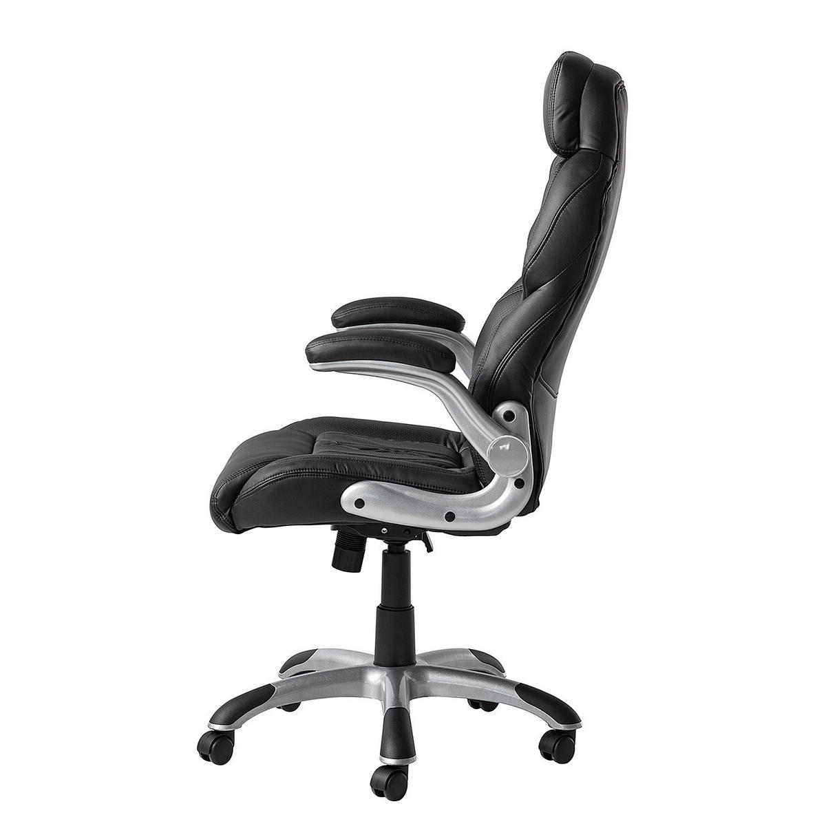 CHEFSESSEL - Kunstleder - Schwarz, Kunststoff (69/118/77cm) - home24