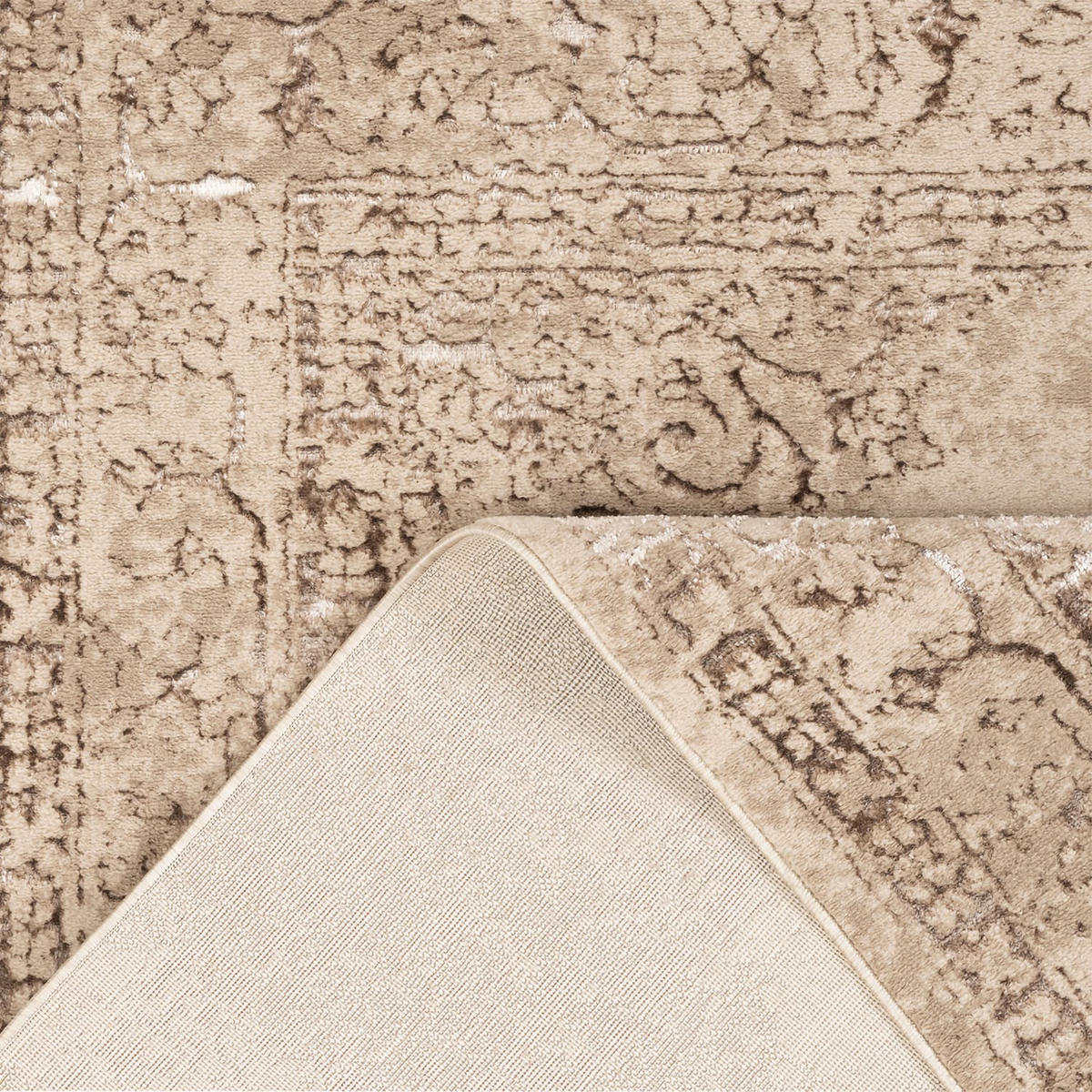 TEPPICH Kurzflor Orientalisch Wohnzimmer Beige Läufer 80x150 - Beige, Textil (80/150cm) - KADIMA DESIGN