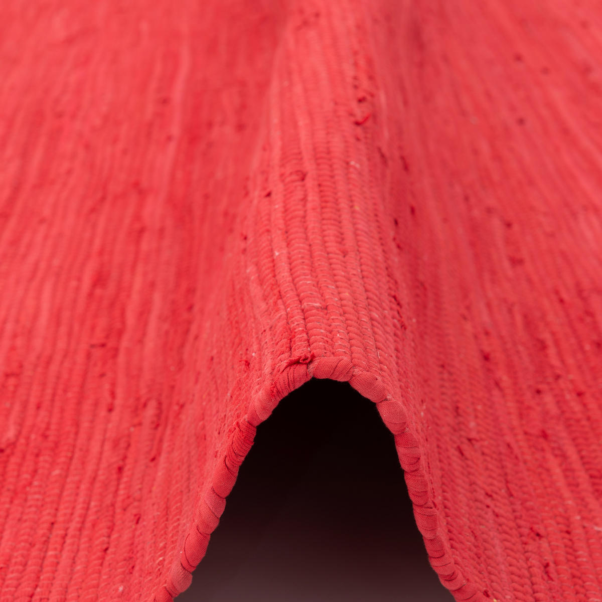 BAUMWOLLE NATUR TEPPICH LÄUFER JOLLY COTTON - Rot, Textil (70/140cm) - Pergamon