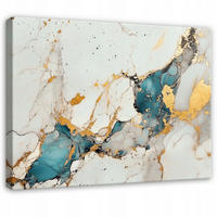 LEINWANDBILD Abstrakt Marmor Grau Gold Modern Wohnzimmer 100x70 - Grau, Holzwerkstoff (100/70cm) - Wallarena