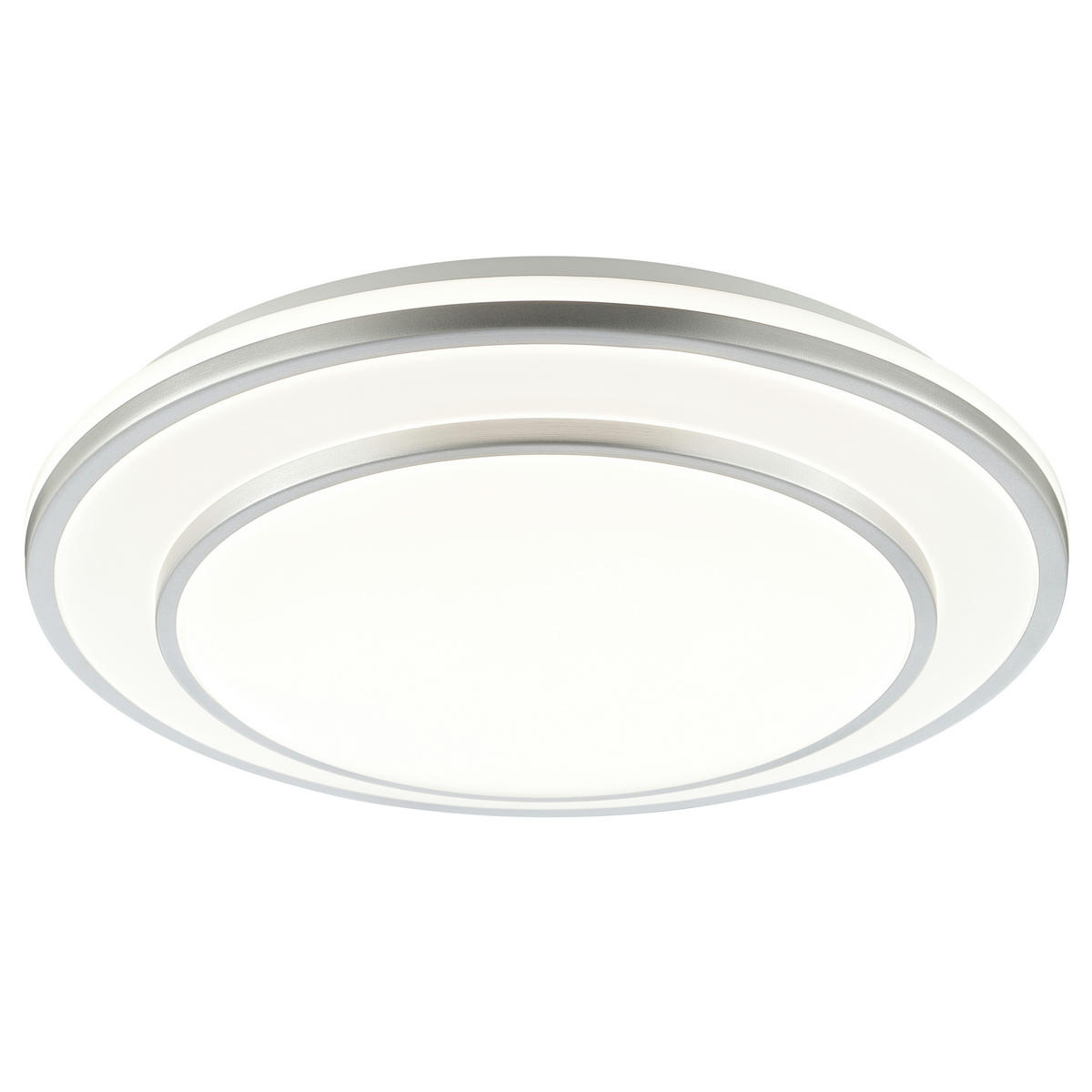 LED DECKENLEUCHTE Luciano Aluminium/Weiß 39/39/7,8 cm - Multicolor, Metall (39/39/7.8cm) - Brilliant