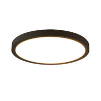 LED-DECKENLEUCHTE Dorian 23/23/3 cm - Schwarz, Kunststoff (23/23/3cm) - ZMH