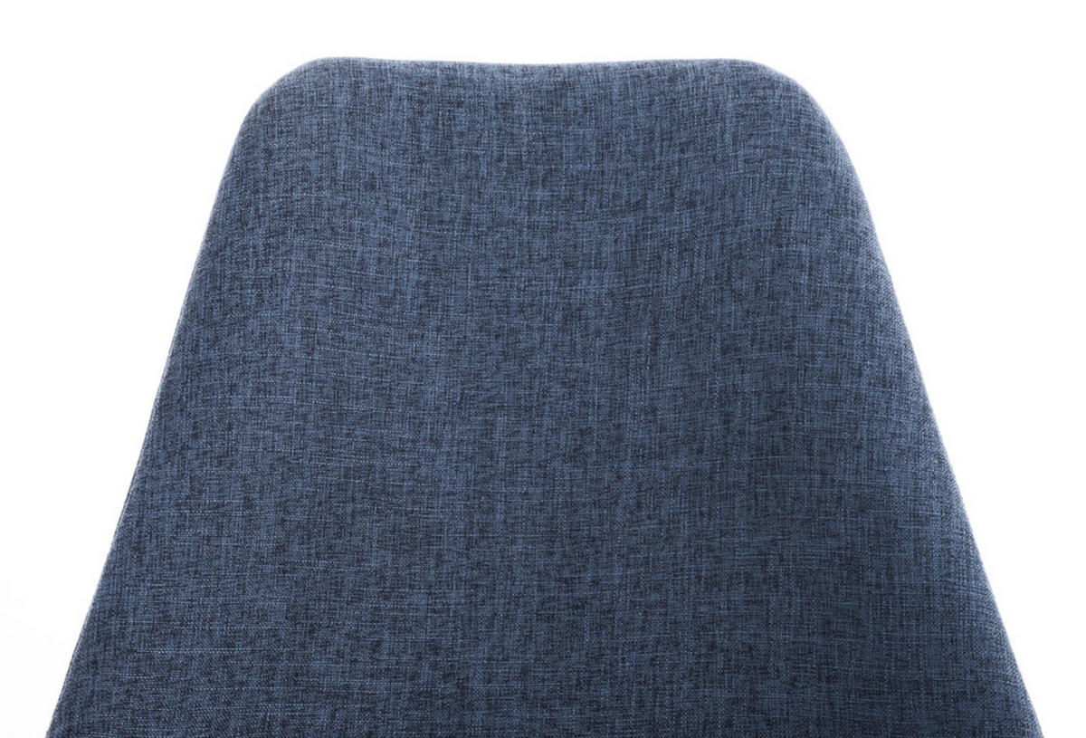 STUHL Stoff blau - Blau/Eukalyptusholzfarben, Holz/Textil (47/84/59cm) - CLP
