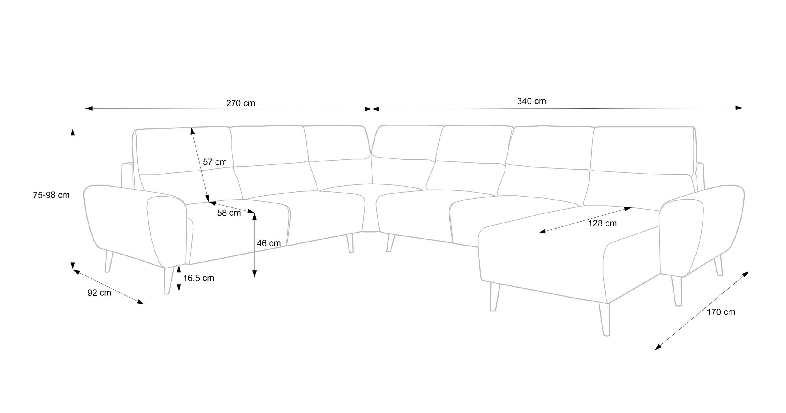 Thumbnail - DomoHome Ecksofa, Silber, Textil, Rechteckig, 340x270 cm, Wohnzimmer, Sofas & Couches, Wohnlandschaften, Ecksofas