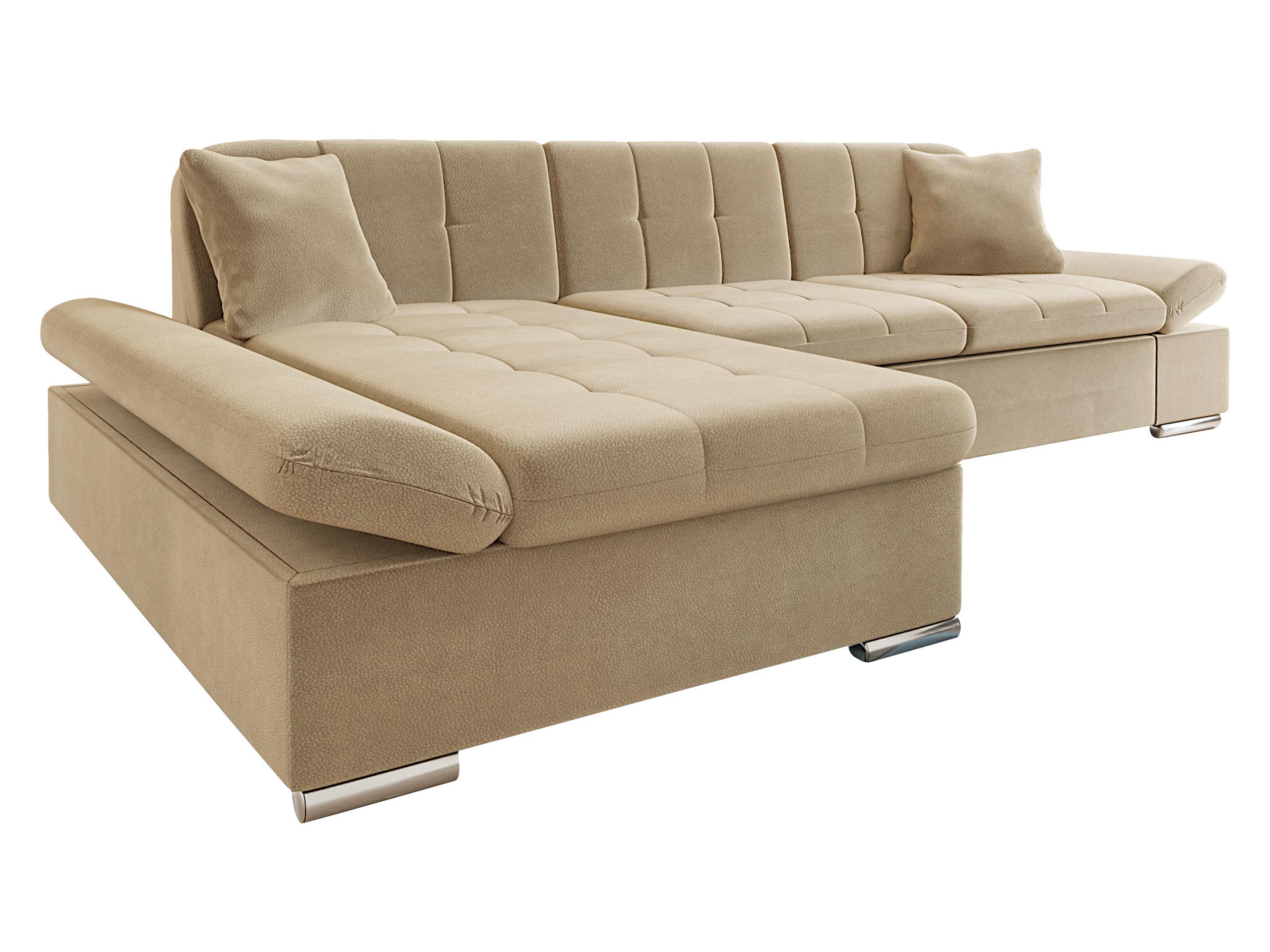 ECKSOFA Malwi Premium, Seite: Links - Beige, Holz/Textil (278/161cm) - MIRJAN24