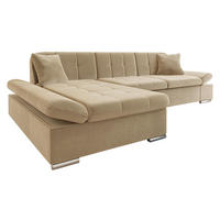 ECKSOFA Malwi Premium, Seite: Links - Beige, Holz/Textil (278/161cm) - MIRJAN24