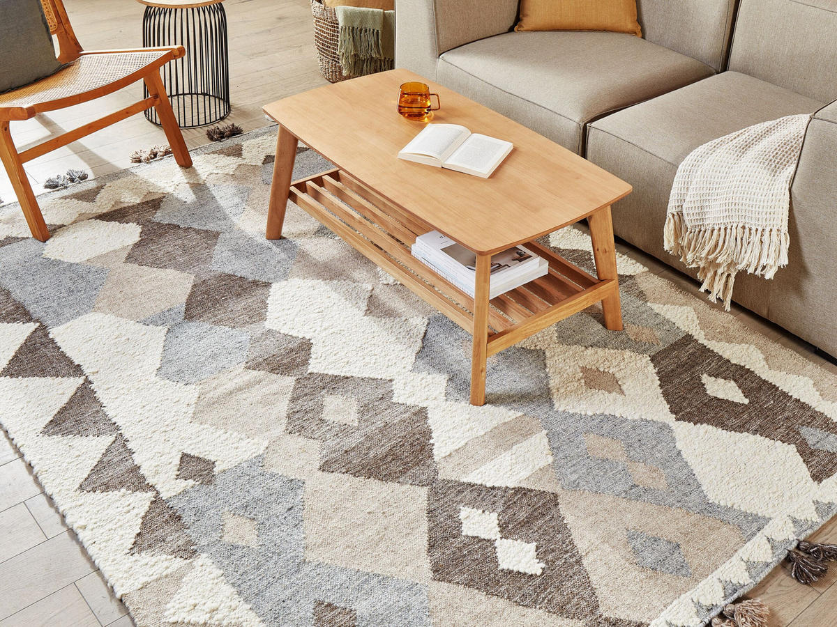 KELIM-TEPPICH Aralez 230/160 cm - Multicolor, Textil (160/230cm) - Beliani