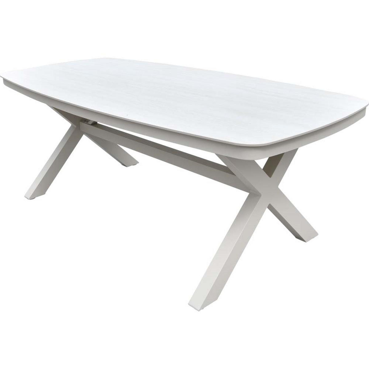 GARTENTISCH Davos - Beige - 200/100/74 cm - Beige, Metall (200/100/74cm) - Lesli Living