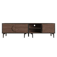LOWBOARD Modellname Dunkelwalnussfarben 180/35/49 cm - Wildeiche, Holz (180/49/35cm) - PANGIVO