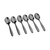 LÖFFEL 6er-Set Kaja - Schwarz - Schwarz, Metall - Björn