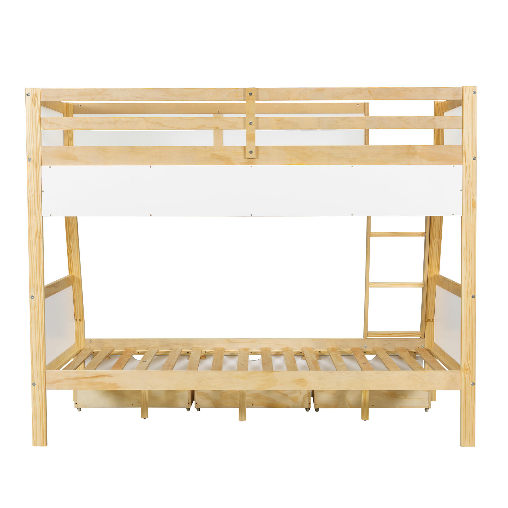 ETAGENBETT Kiefer MDF Sperrholz Weiß, Natur - Ahornfarben/Weiß, Holz/Holzwerkstoff - Raumix