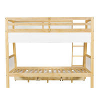 ETAGENBETT Kiefer MDF Sperrholz Weiß, Natur - Ahornfarben/Weiß, Holz/Holzwerkstoff - Raumix