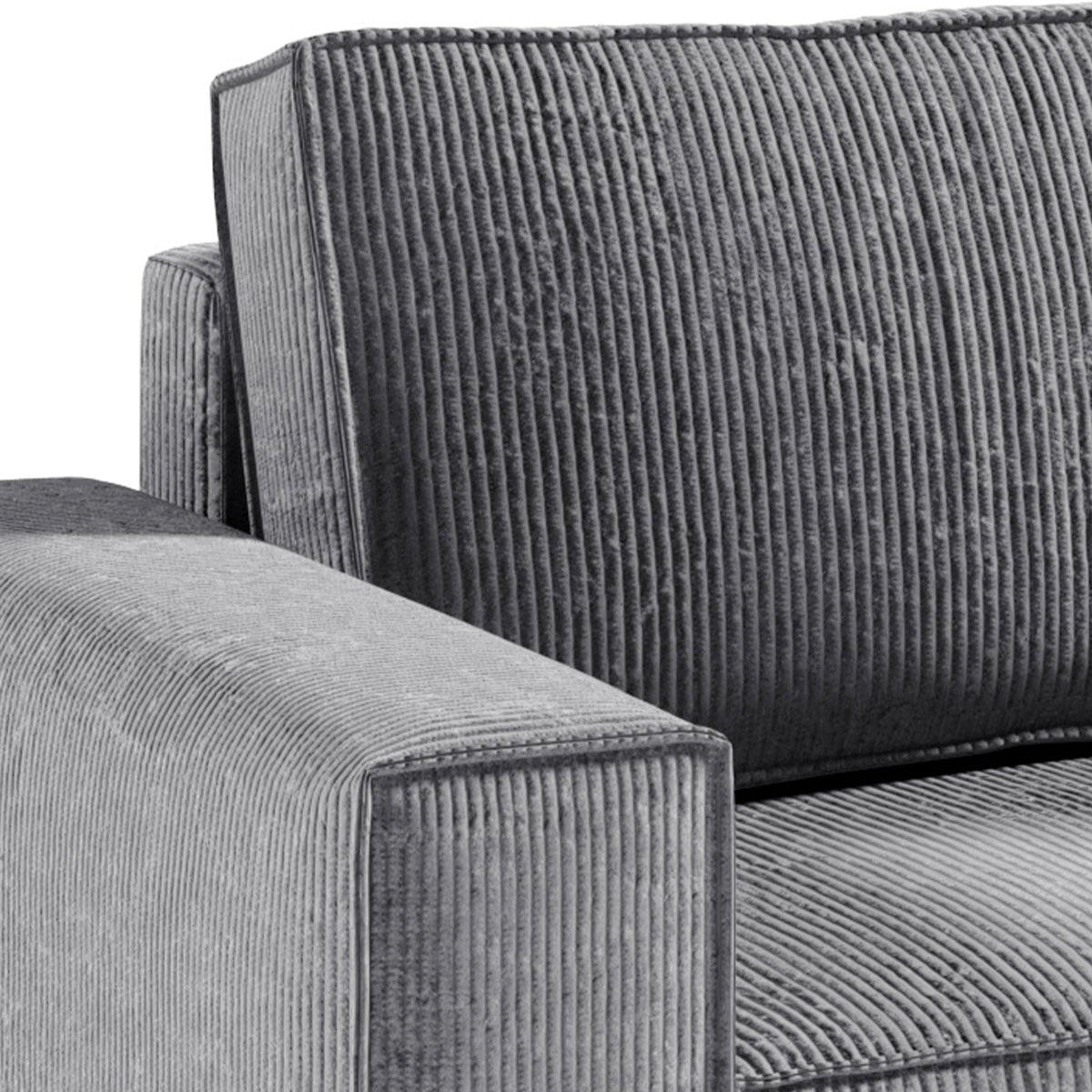 ECKSOFA Isaac 4 Sitzplätze Grau - Grau, Holzwerkstoff (294/185cm) - Petits-meubles