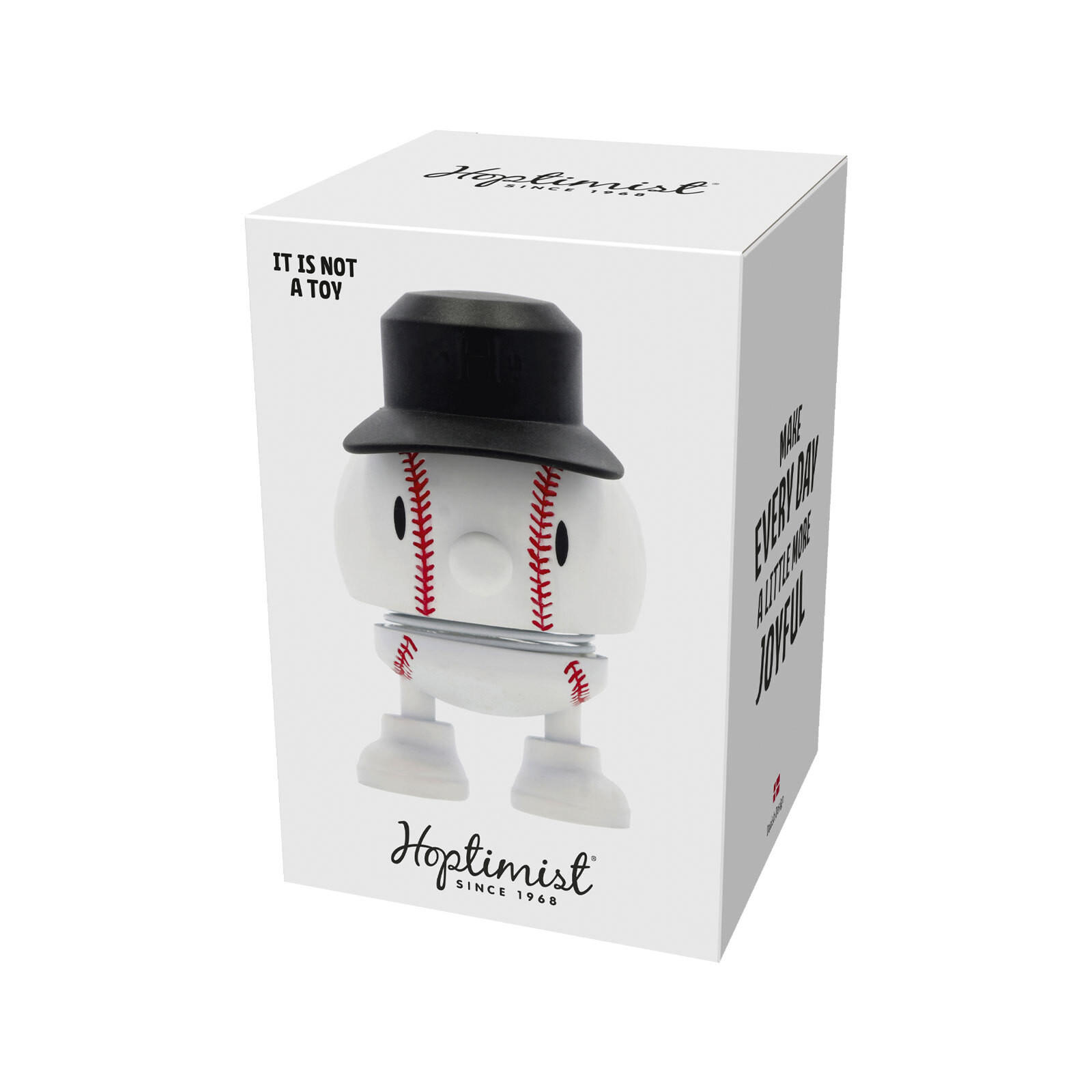 DEKOFIGUR Bumble S Baseball weiß 7,6 cm - Weiß, Kunststoff (5.8/7.6/4.5cm) - Hoptimist