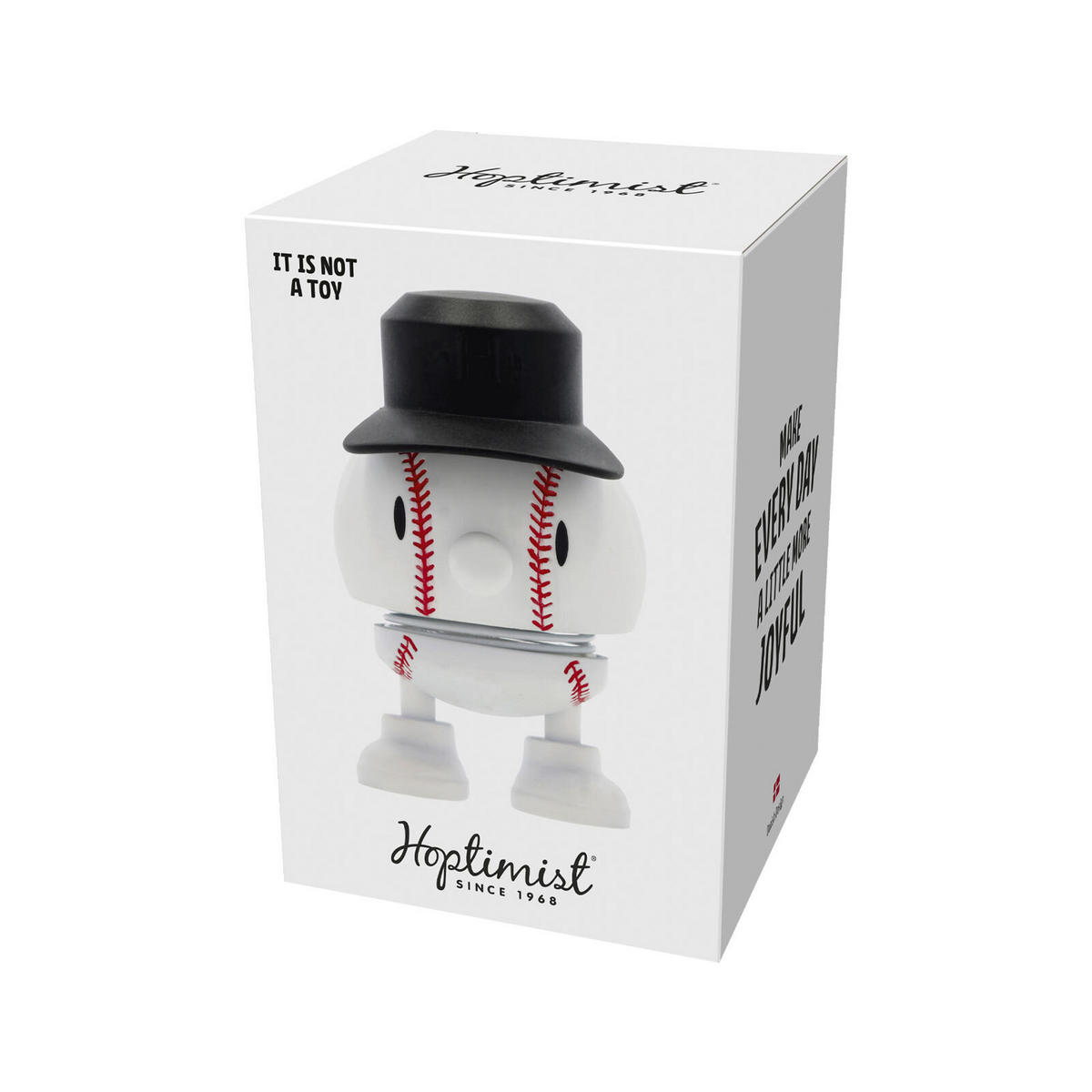 DEKOFIGUR Bumble S Baseball weiß 7,6 cm - Weiß, Kunststoff (5.8/7.6/4.5cm) - Hoptimist
