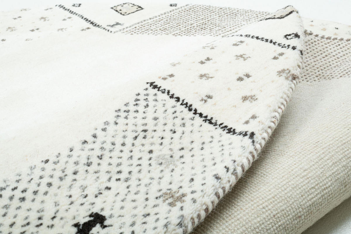 HANDKNÜPFTEPPICH Denver 150x150 cm - Beige, Textil (150/150cm) - THEKO