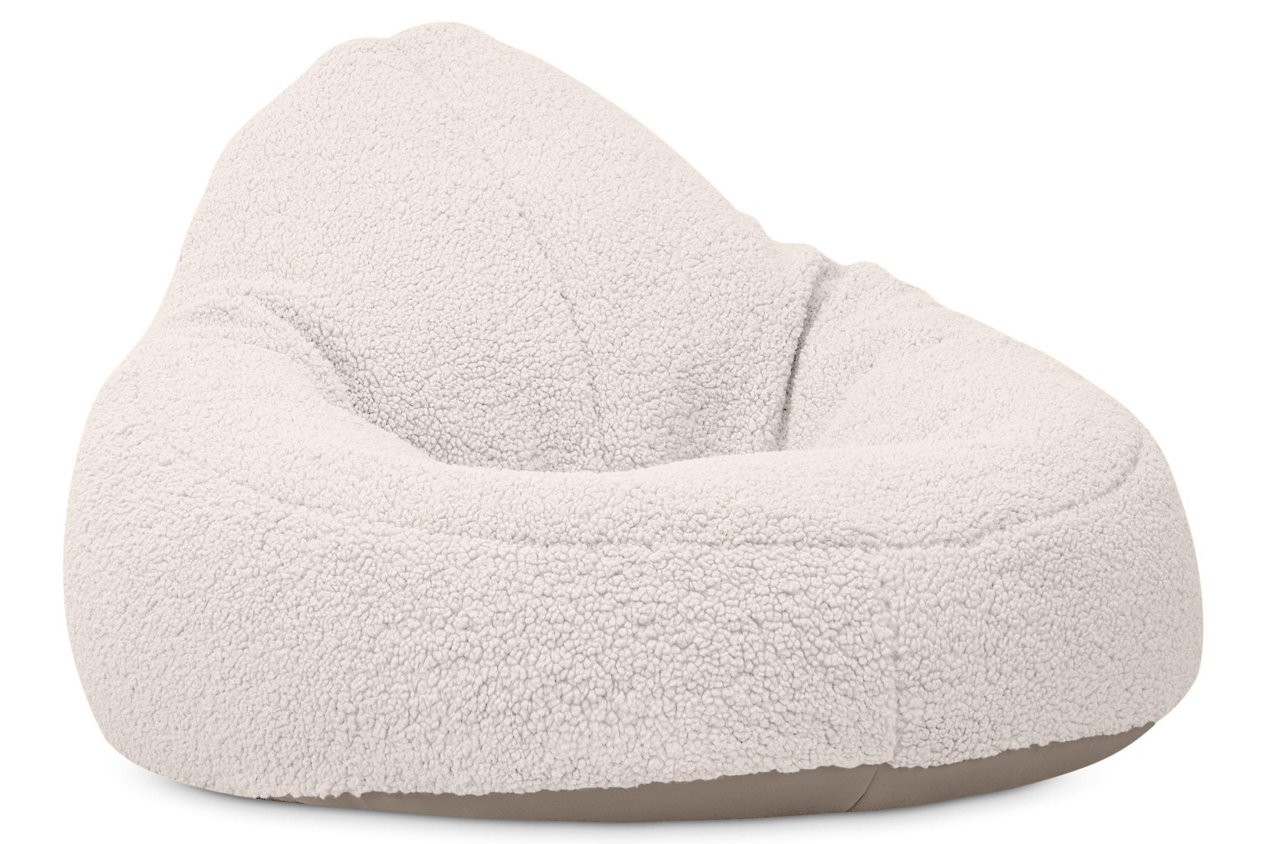 SITZSACK COSMO aus Bouclé, Ecru - Ecru, Textil (85/80/85cm) - KONSIMO®