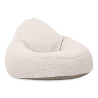 SITZSACK COSMO aus Bouclé, Ecru - Ecru, Textil (85/80/85cm) - KONSIMO®