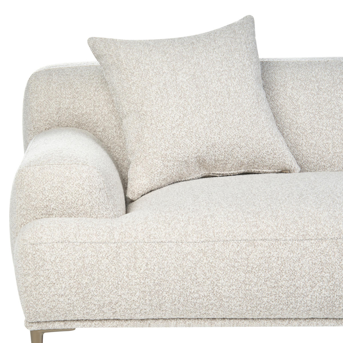 POHOVKA 3-místná Bouclé Krémově bílá Matila - krémová, textil (233/70/94cm) - Beliani