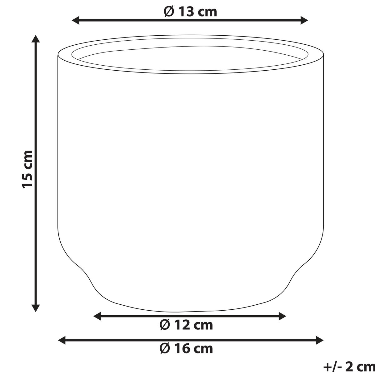 BLUMENVASE Steinzeug bunt Cyme - Multicolor, Stein (15cm) - Beliani