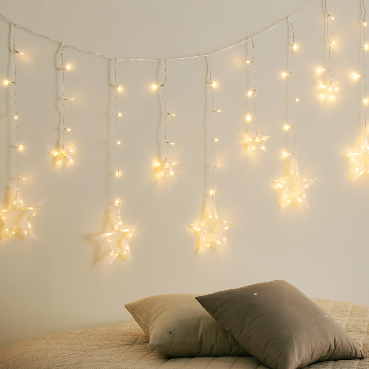 VORHANGLEUCHTEN Starnis, Transparent, 60 x 500 cm, Dekorative Christmas Weihnachtsdeko - Transparent, Kunststoff (500cm) - home&you