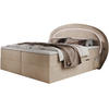 BOXBETT Nova 1 beige 180/200 cm mit LED H3 - Beige, Textil (180/200cm) - wonello