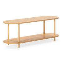 COMODĂ TV Montana 2 rafturi aspect de stejar - culoare lemn stejar, compozit lemnos (130/45/38cm) - VS Venta-stock
