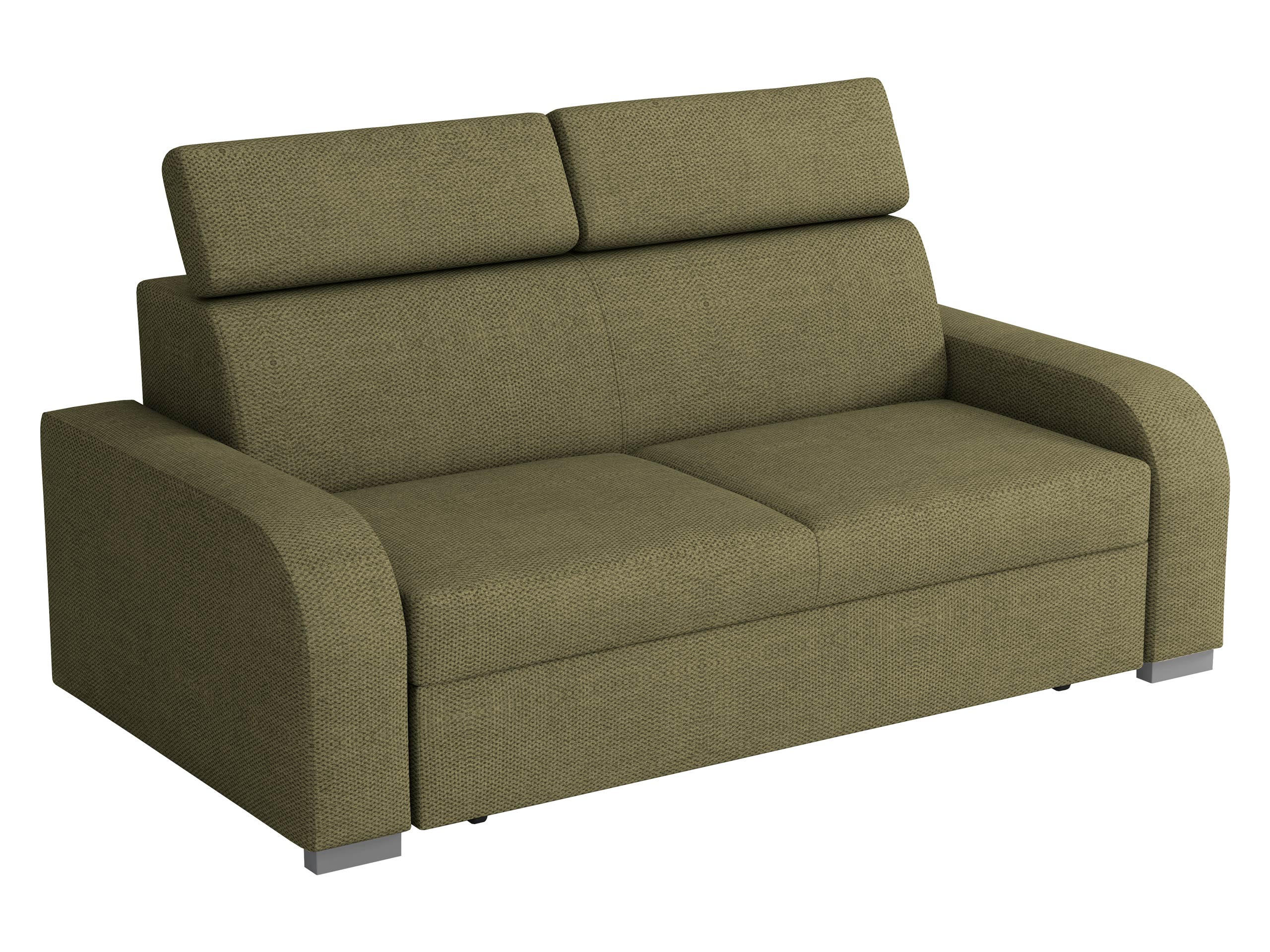 SOFA Oslo 3 - Silberfarben/Grün, Holz/Kunststoff (200/85/100cm) - MIRJAN24
