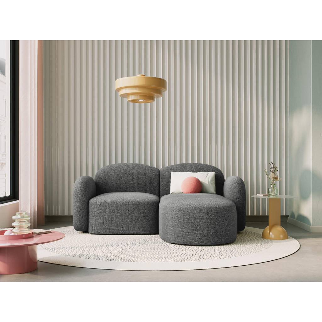 Thumbnail - Micadoni Ecksofa, Dunkelgrau, Textil, 3-Sitzer, L-Form, 194x155 cm, Hergestellt in Europa, Oeko-Tex®, Wohnzimmer, Sofas ...