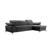 ECKSOFA Bardi Schwarz Noel 10 Ausführung: Rechts - Schwarz, Textil (287/174cm)