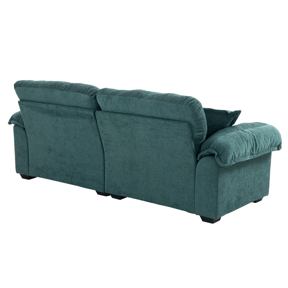 SOFA s tapeciranjem, 214/89/93 cm zelena, chenille, dvosjed s dubokim sjedištem - zelena, tekstil (90/87.6/215cm) - BEAOK