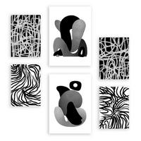 POSTER Set Mit 6 Kaput Handwerk In Liebhaber Abstrakt Ästhetische Dekorative Gemälde Für Ihr Wohnzimmer, Schlafzimmer, Zuhause A3 & A4 Rahmenlos - Klar, Papier (29/3cm) - Nacnic