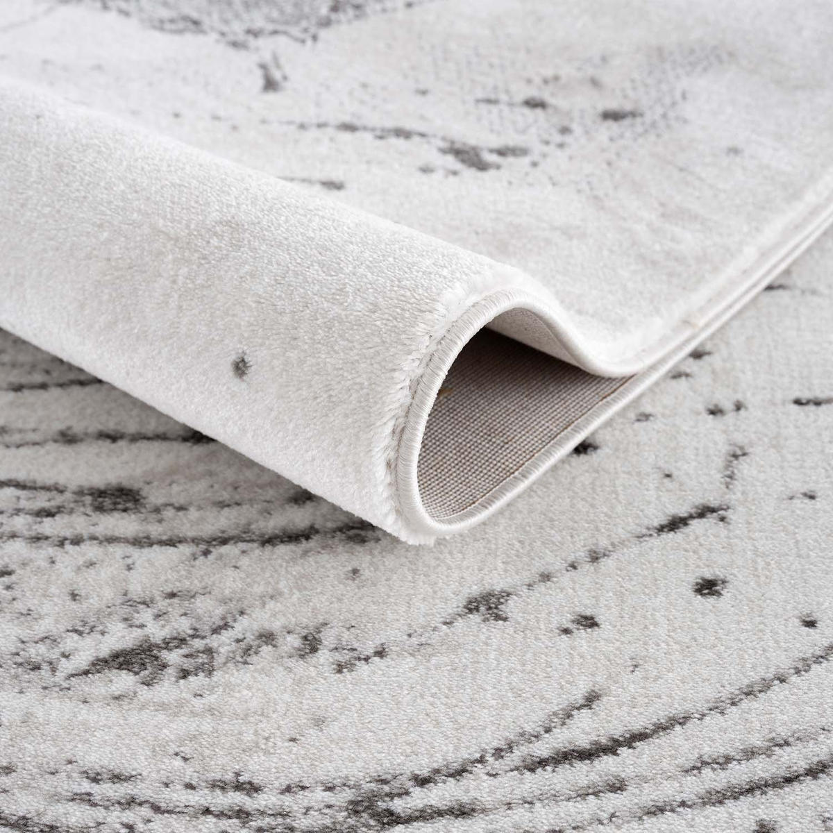 KURZFLOR-TEPPICH Chic 199 Grau/ Golden 80x300 cm - Grau, Textil (80/300cm) - carpet city