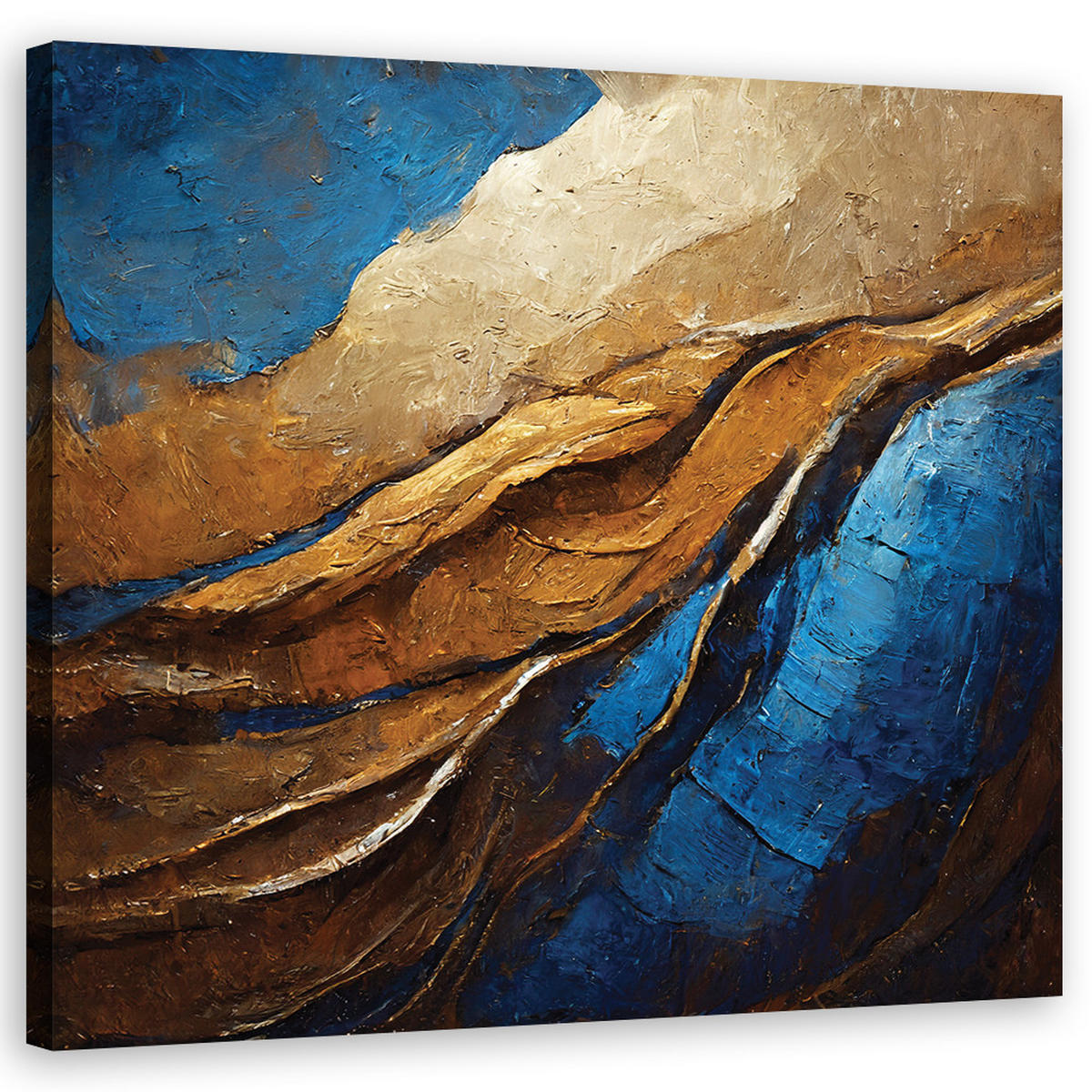 WANDBILD marine abstraktion - Multicolor, Textil (40/40cm) - Feeby