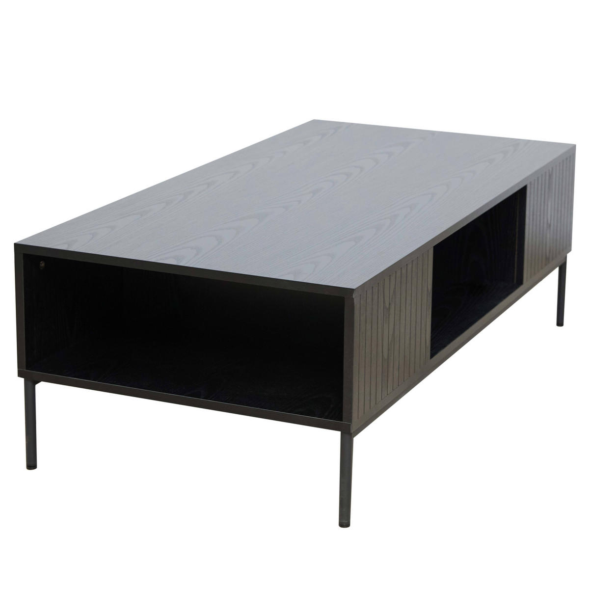 COUCHTISCH, Schwarz - Schwarz, Holz (60/39/120cm) - Oviala