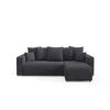 ECKSOFA mit Schlaffunktion Schwarz - Schwarz, Textil (247/145cm) - Furnisell