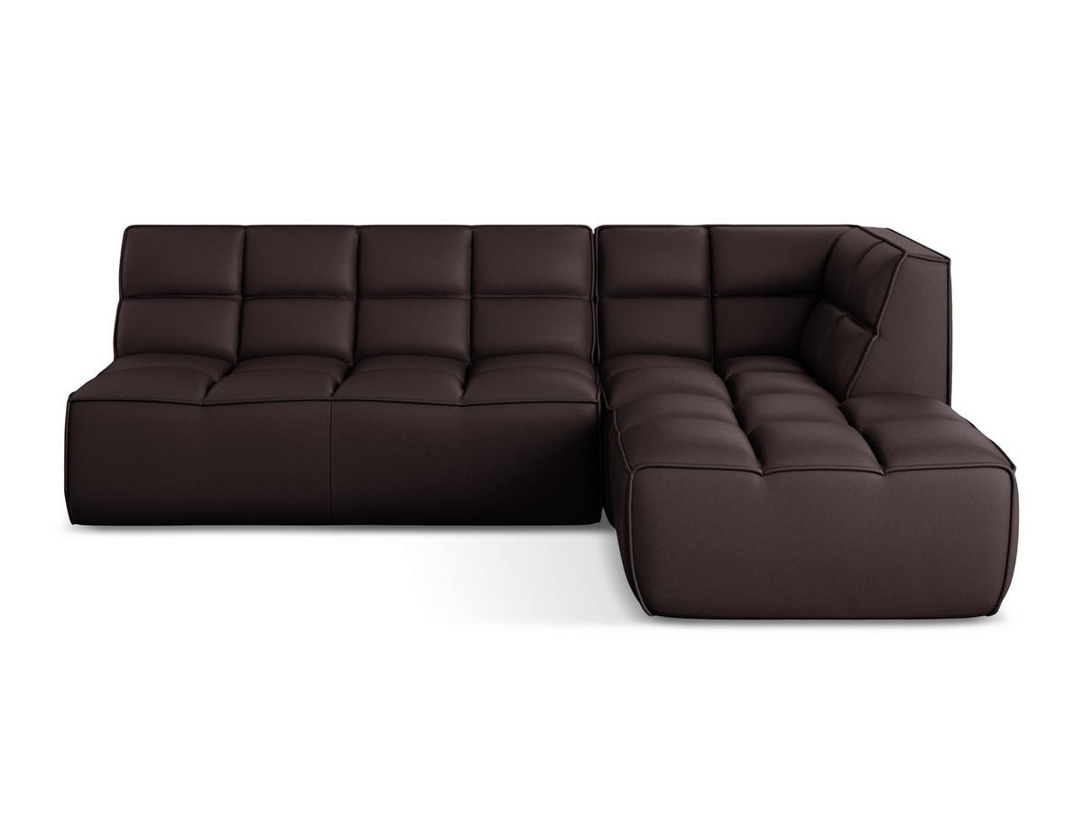 ECKSOFA Beidseitig Kunstleder Violett - Blau/Pflaume, Leder/Kunststoff (258/178cm) - Makamii