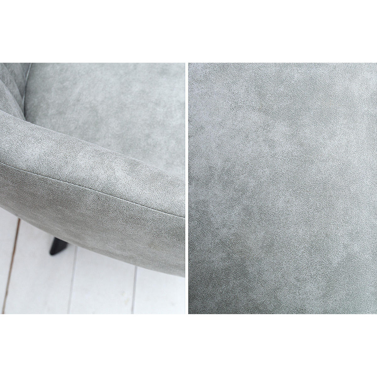 STUHL LUCCA Microfaser Grau - Grau, Textil (56/84/58cm) - riess-ambiente