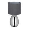 TISCHLAMPE - Dunkelgrau, Kunststoff/Textil (18/18/33.5cm) - Relaxdays