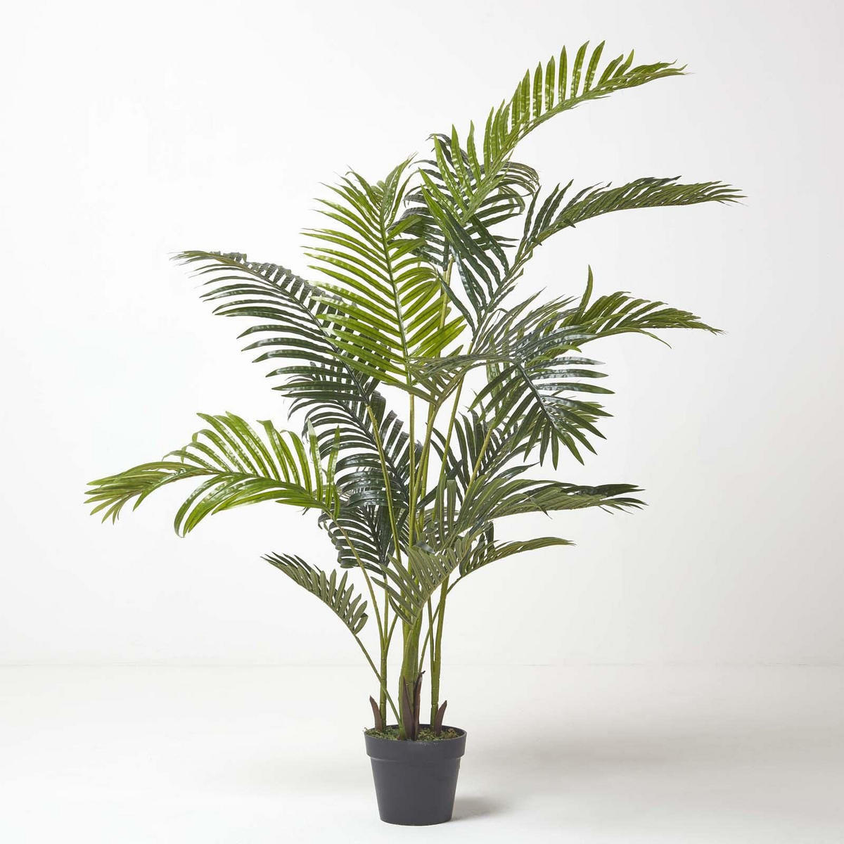 KUNSTPALME Areca, 160 cm - Grün, Kunststoff (160cm) - Homescapes